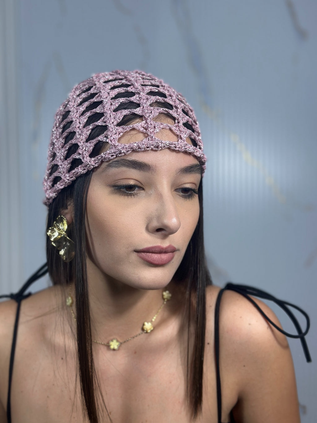 Cappello Rete Rosa