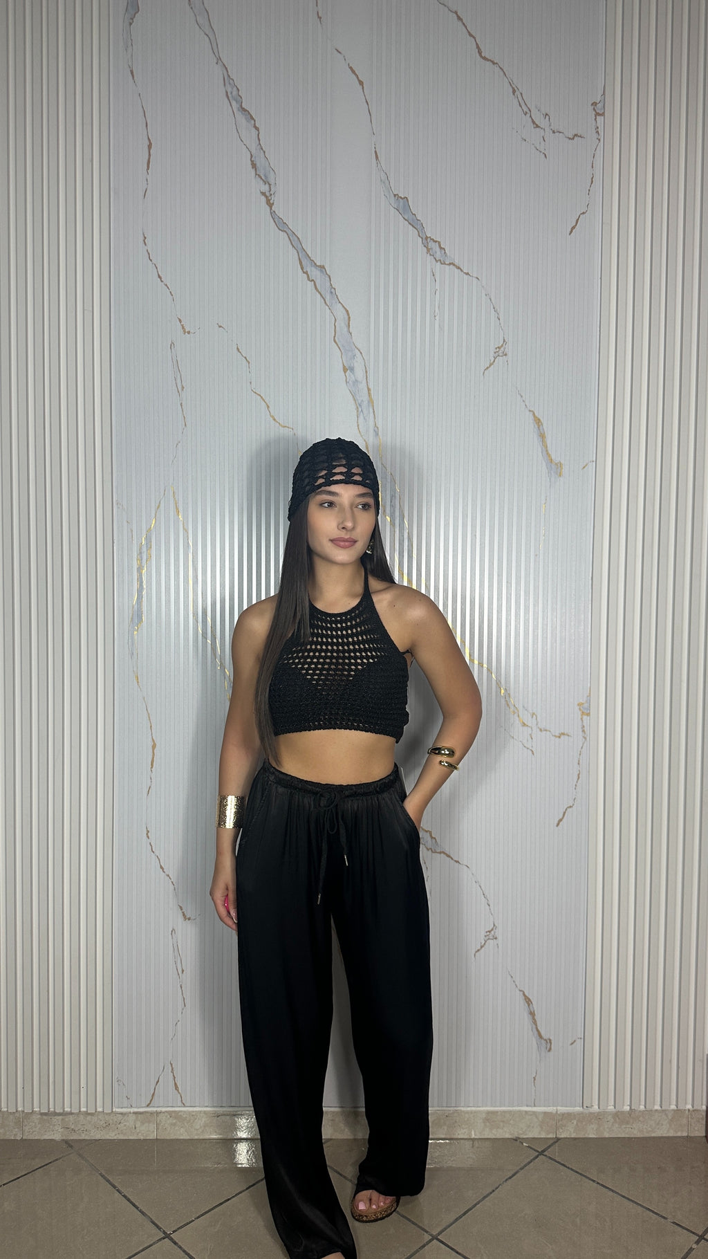 Top Satin Nero