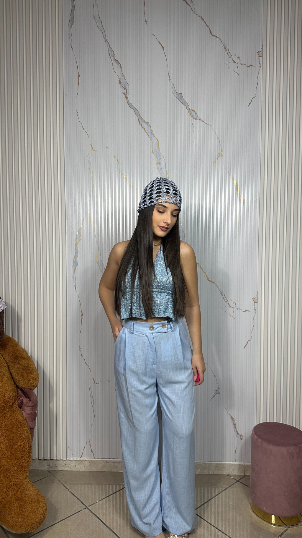 Cappello Rete Azzurro