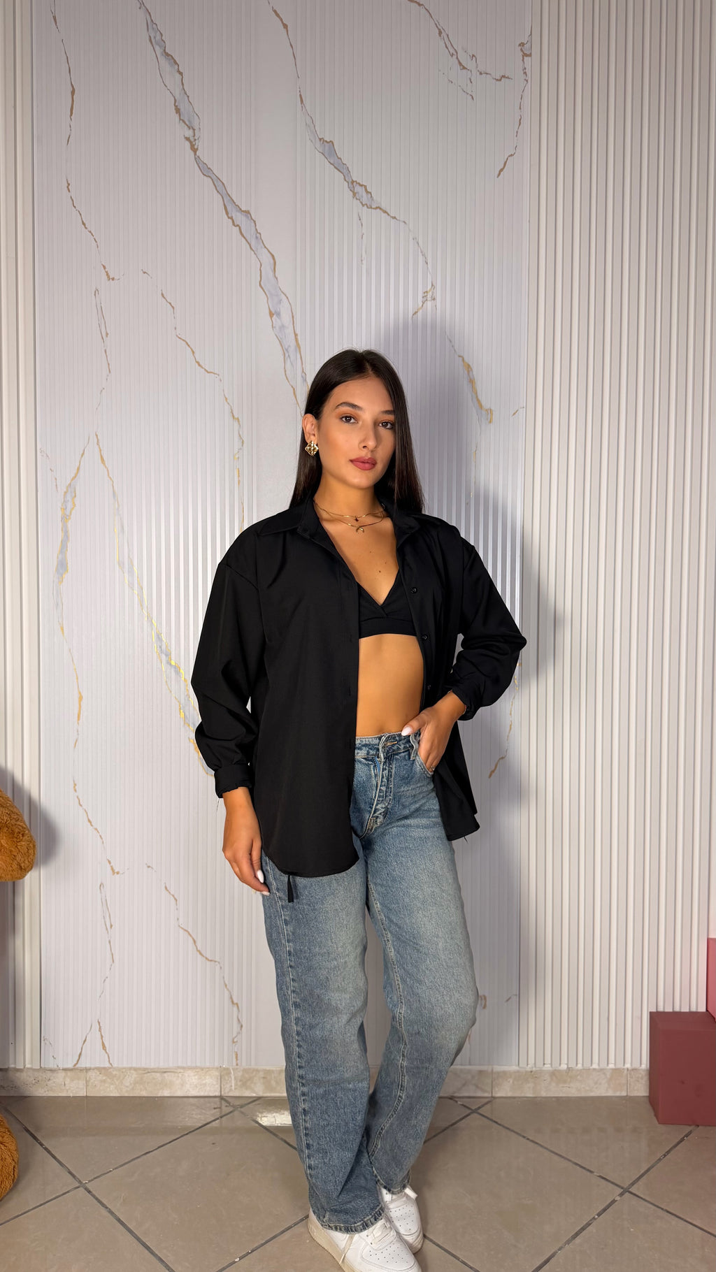 Camicia+Bralette Nero