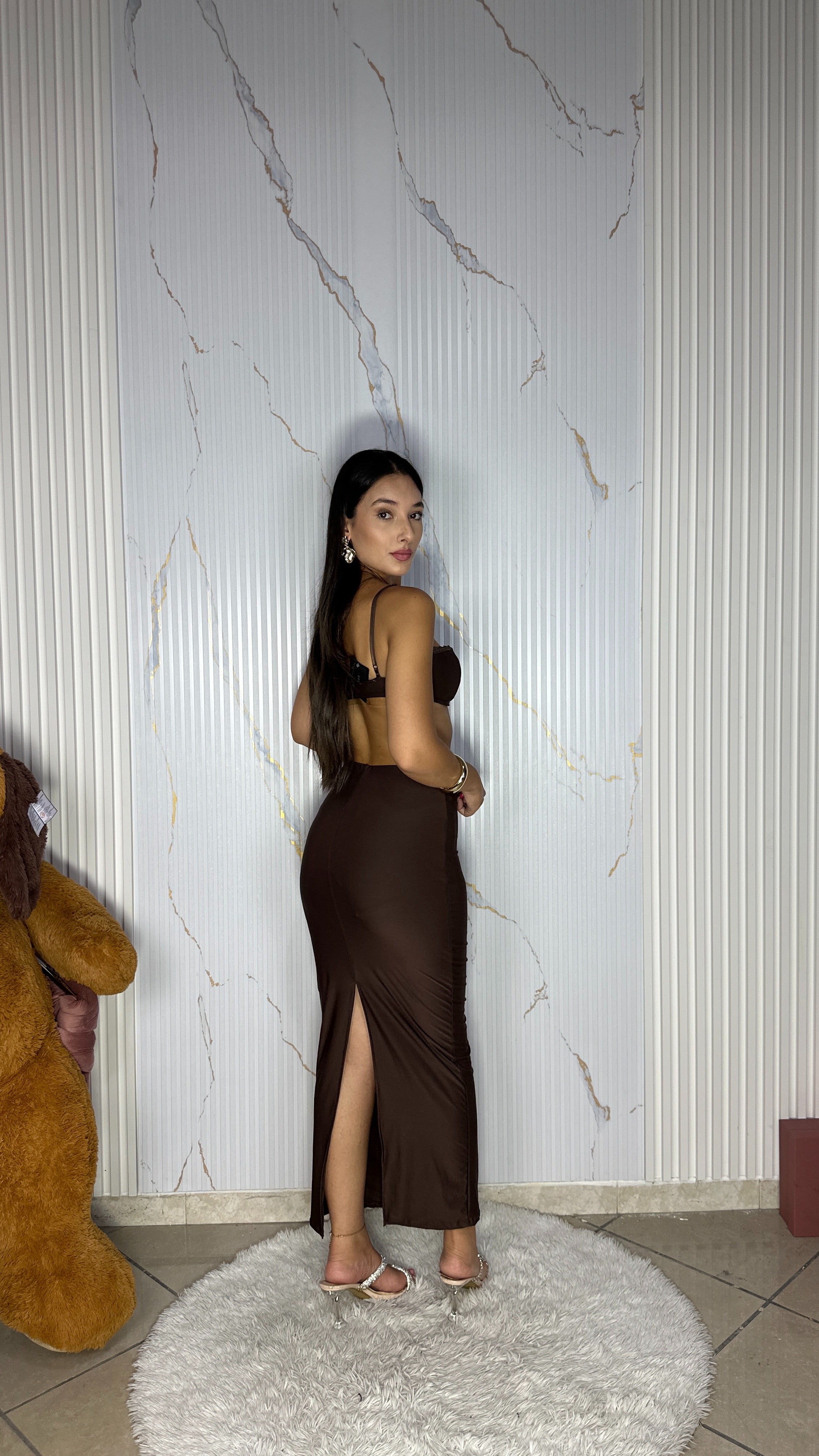 Coordinato Maddie Marrone