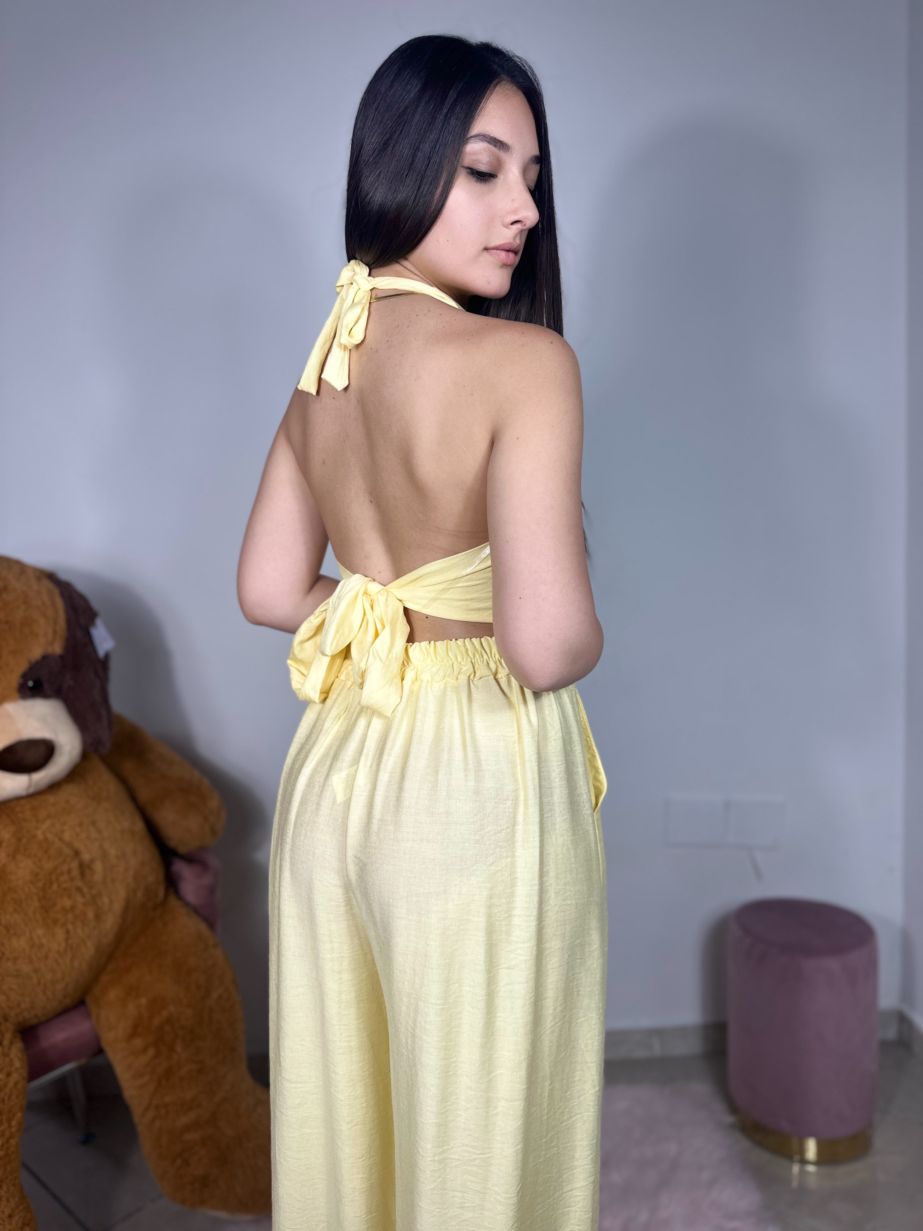 Coordinato Aurora Misto/Lino Giallo