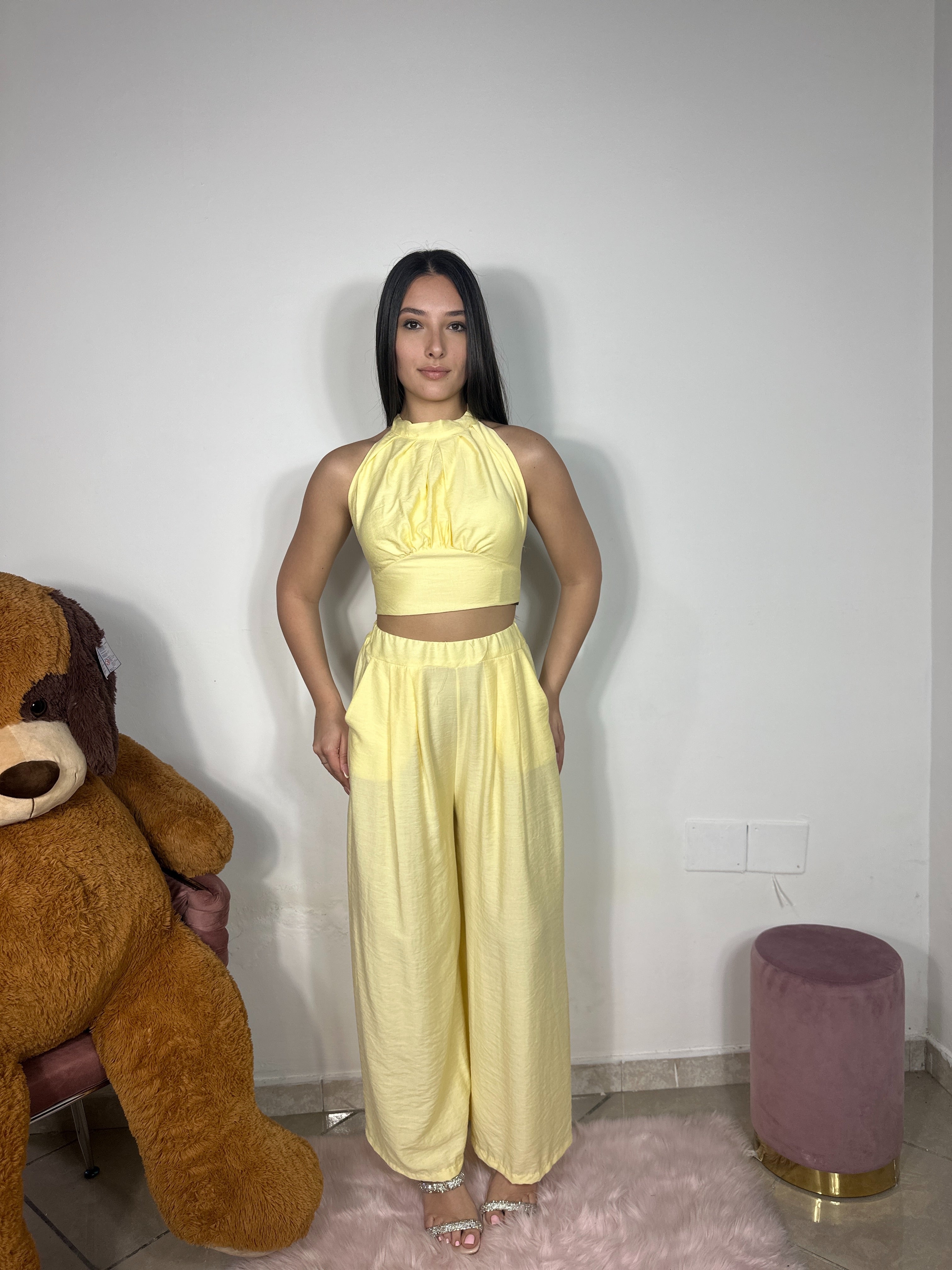 Coordinato Aurora Misto/Lino Giallo