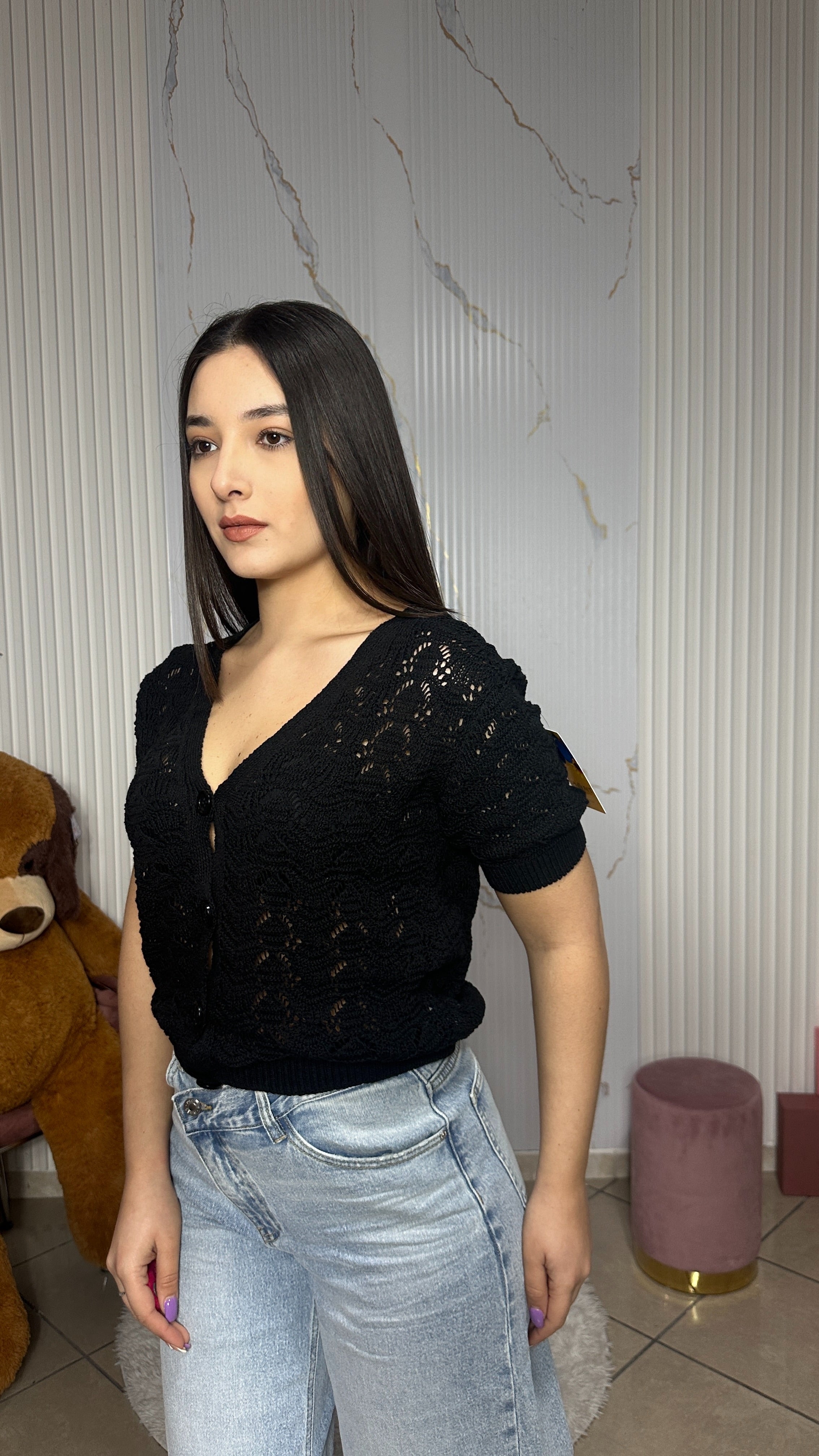 Cardigan Linda Nero