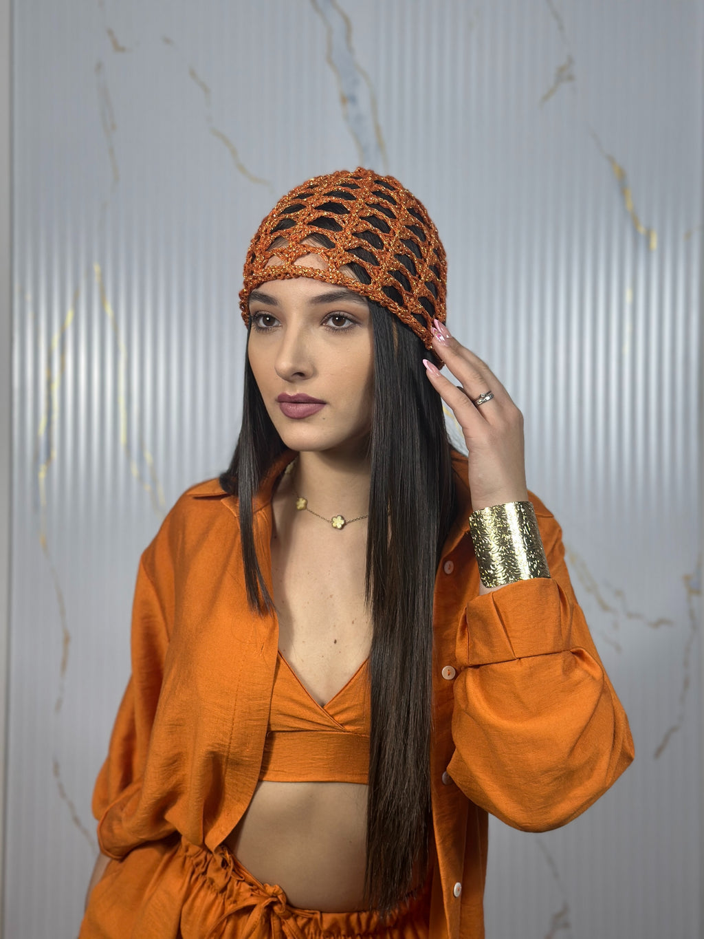 Cappello Rete Arancione