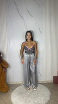 Pantalone Satin Grigio