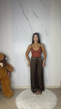 Pantalone Satin Marrone