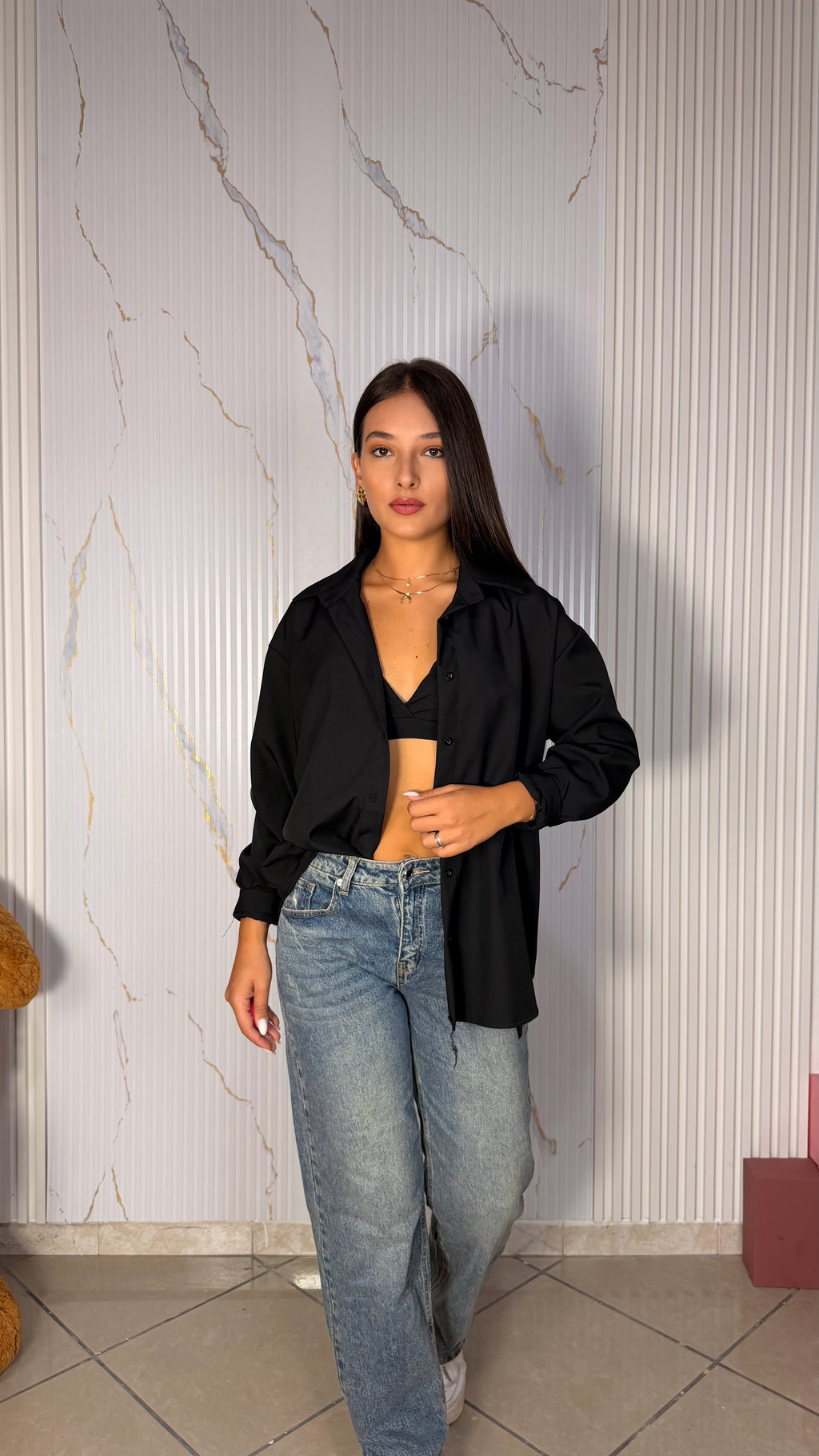Camicia+Bralette Nero