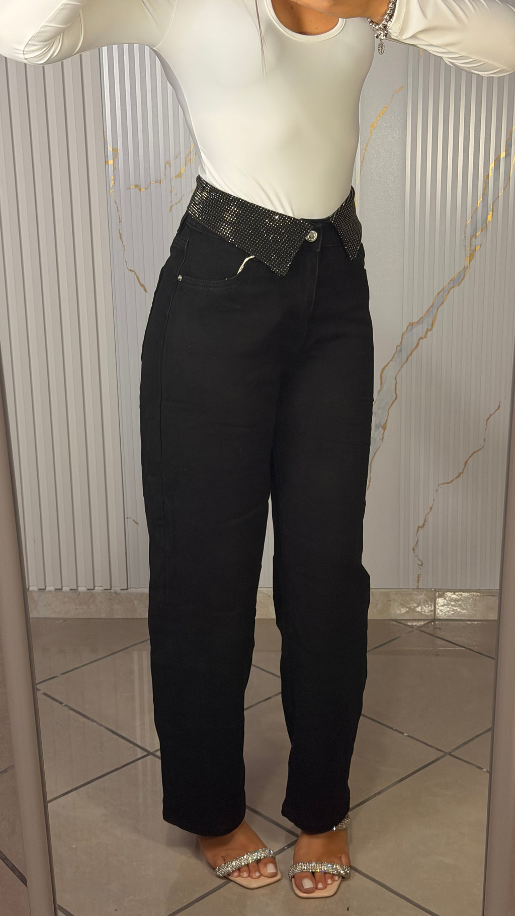 Jeans Carlytas nero
