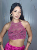 Top Satin Fucsia