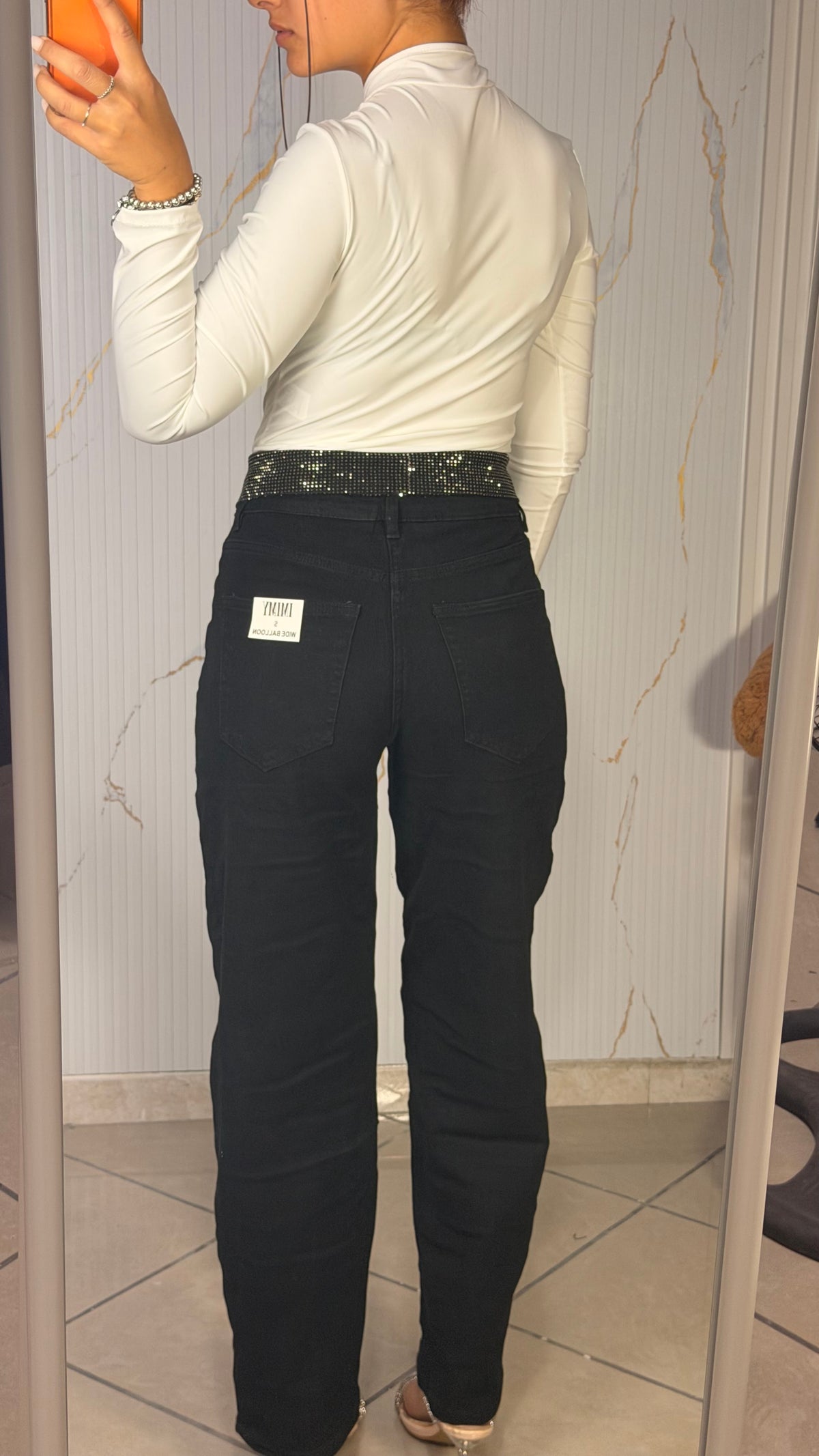 Jeans Carlytas nero