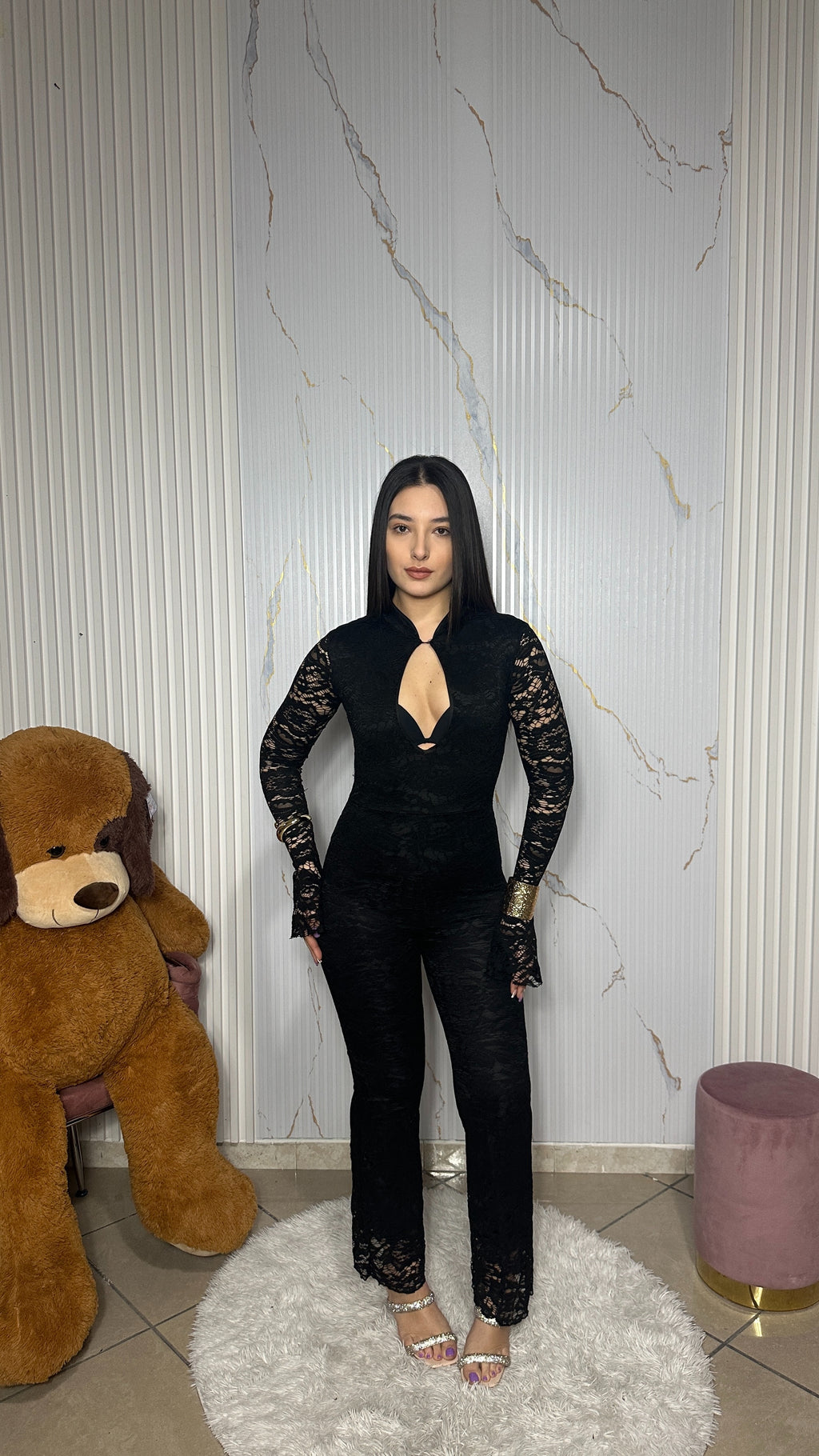 Jumpsuit in pizzo