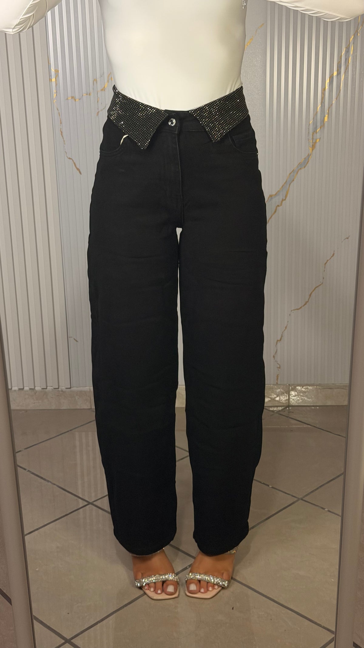 Jeans Carlytas nero