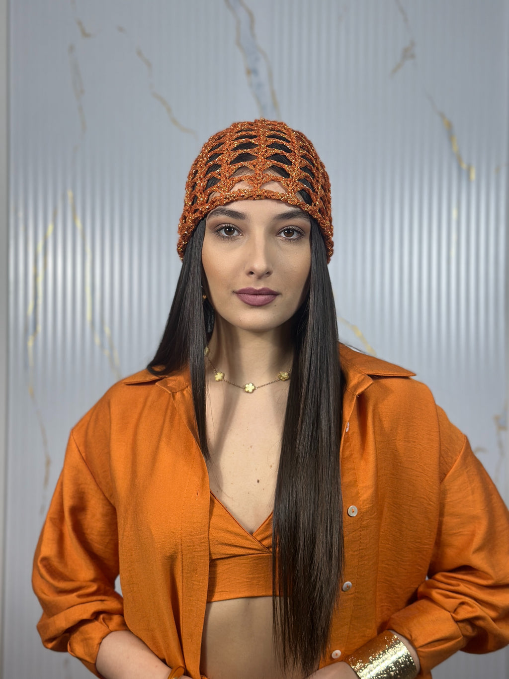 Cappello Rete Arancione