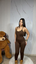 Jumpsuit contenitiva Marrone