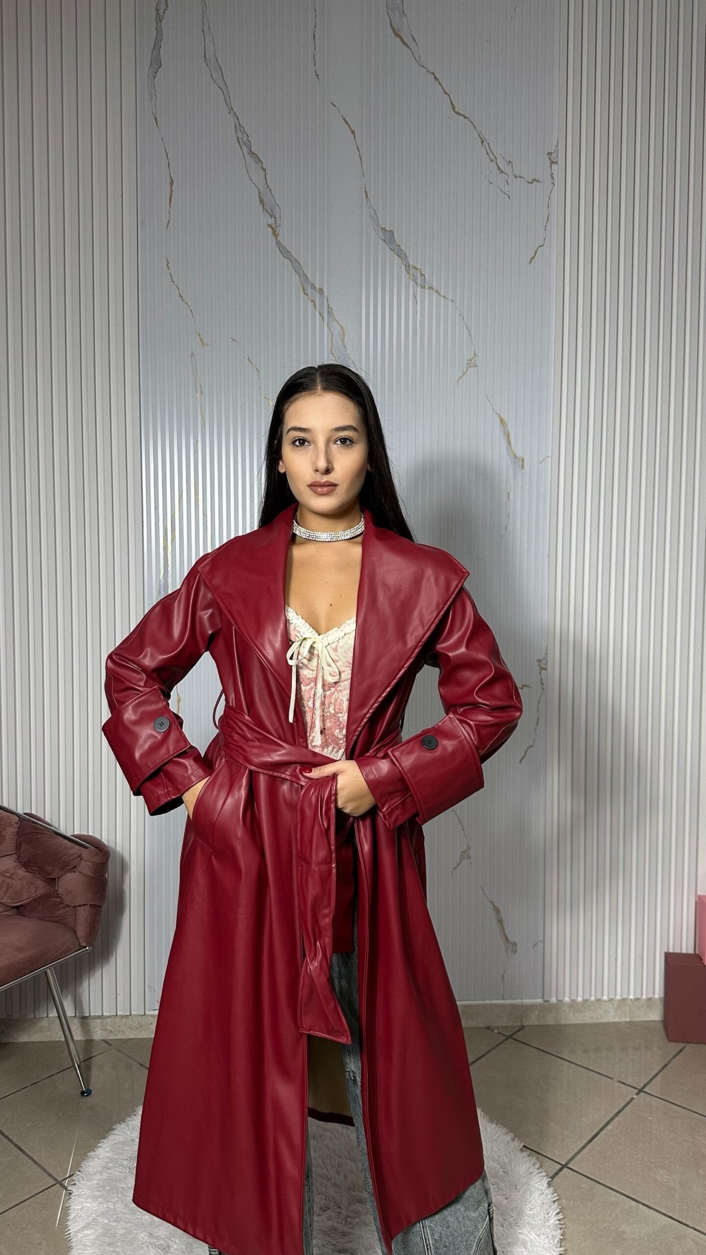 Trench Bordeaux