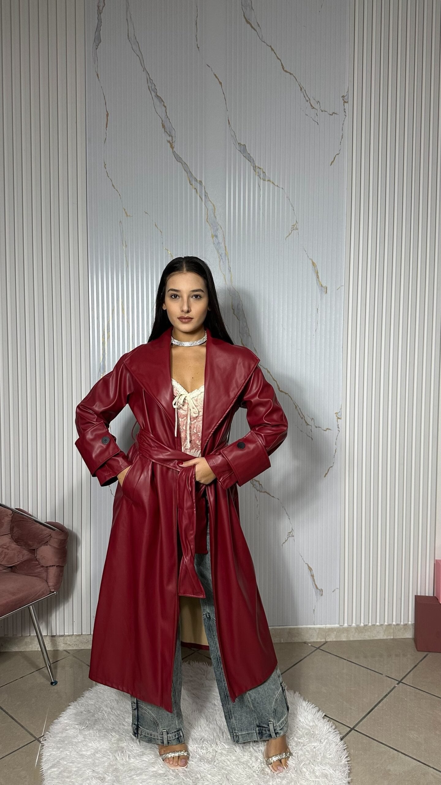 Trench Bordeaux