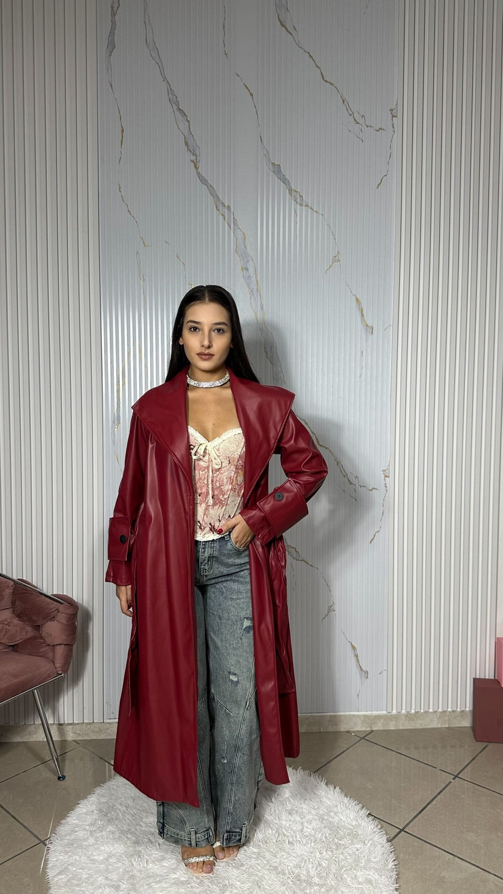 Trench Bordeaux