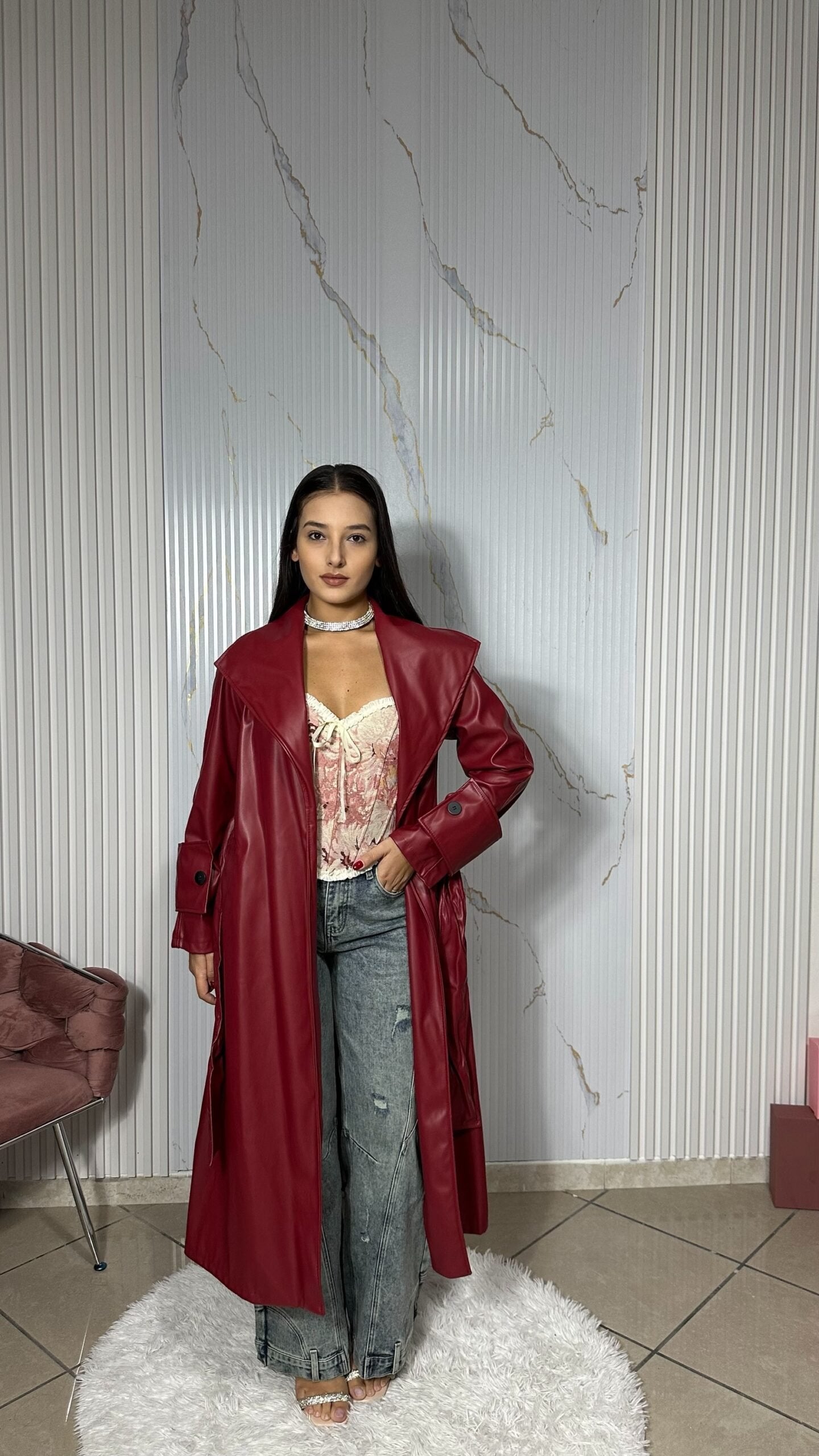 Trench Bordeaux