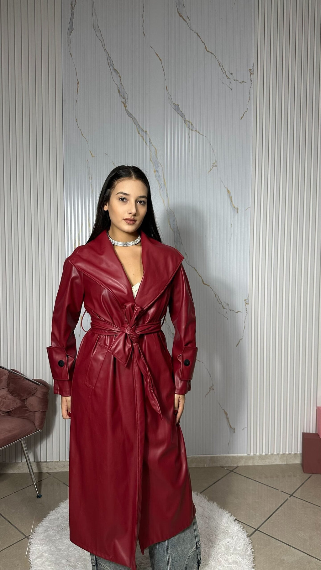 Trench Bordeaux
